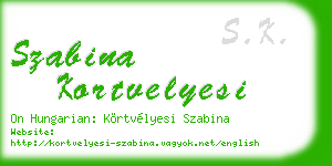 szabina kortvelyesi business card